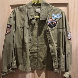 Idyllwind Olive Utility Jacket with Patches